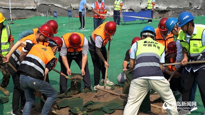 2022年青島市房屋建筑工程防汛應急演練觀摩活動成功舉辦，23支隊伍同臺競技共筑安全防線